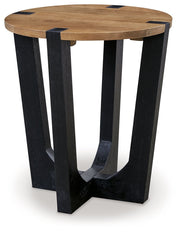 Hanneforth - Brown - Round End Table - JaxCo Furniture