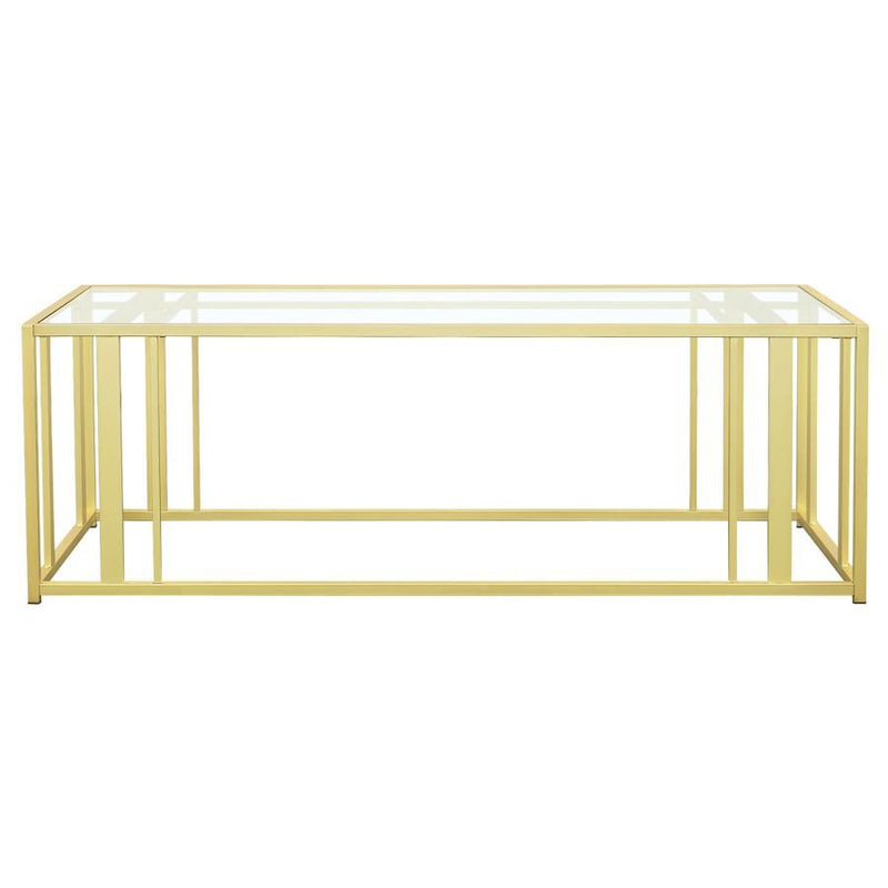 Adri - Rectangular Glass Top Coffee Table - JaxCo Furniture