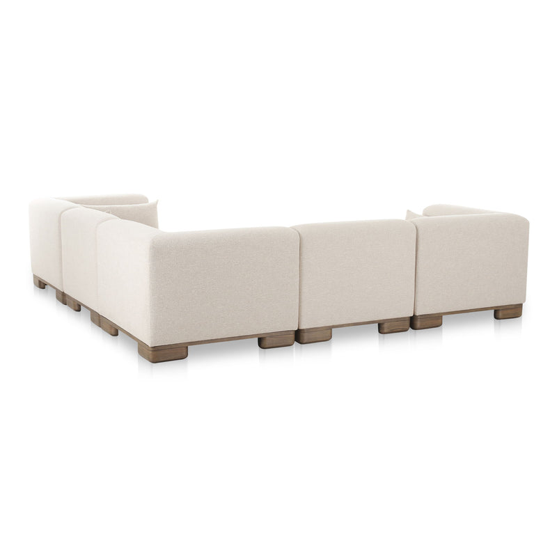 June - Classic L-Shaped Modular Sectional - Oatmeal - JaxCo Furniture