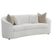 Rainn - Boucle Upholstered Sloped Arm Sofa - Latte - JaxCo Furniture