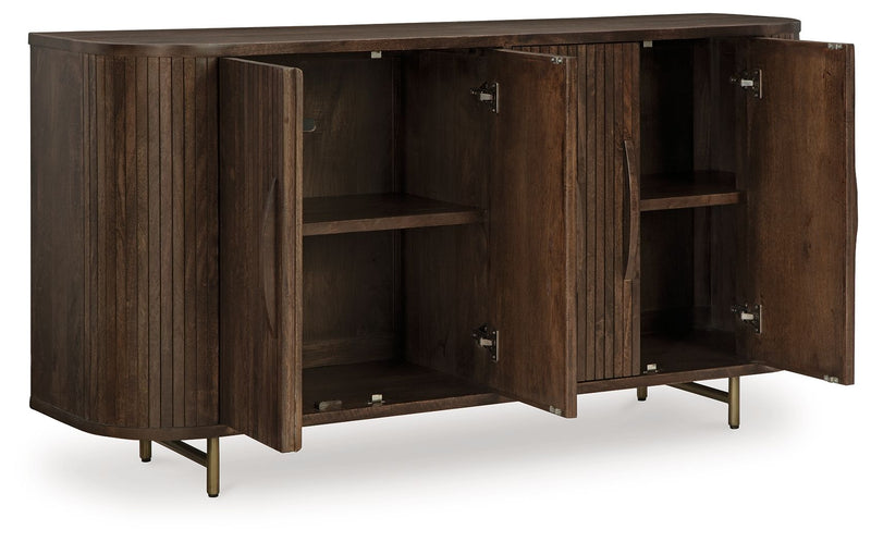 Amickly - Dark Brown - Accent Cabinet - JaxCo Furniture