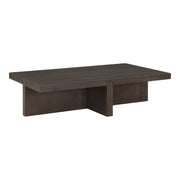 Folke - Rectangular Coffee Table - Dark Brown - JaxCo Furniture