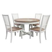 Americana Modern Dining - Round Extendable Dining Table - Cotton - JaxCo Furniture