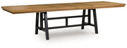 Galliden - Black / Brown - Rectangular Dining Room Extension Table - JaxCo Furniture