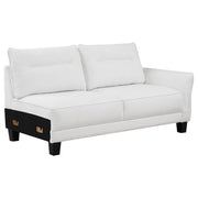 Caspian - Upholstered Curved Arm Chaise Sectional Sofa - JaxCo Furniture