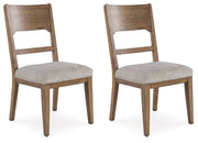 Cabalynn - Oatmeal / Light Brown - Dining Uph Side Chair (Set of 2) - JaxCo Furniture