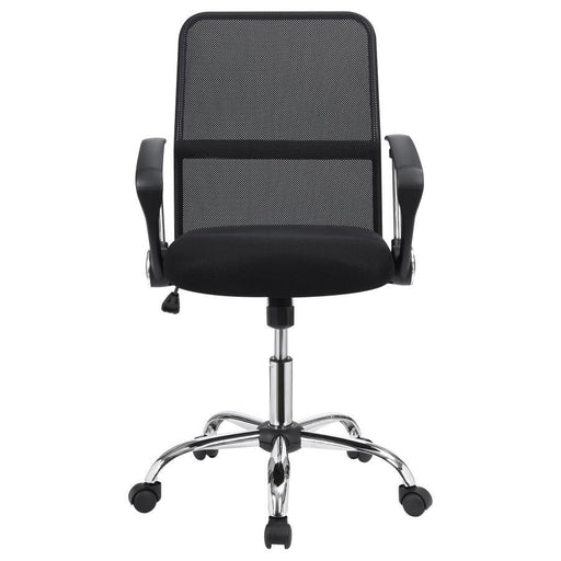 Gerta - Upholstered Adjustable Mesh Office Desk Chair - Black - JaxCo Furniture