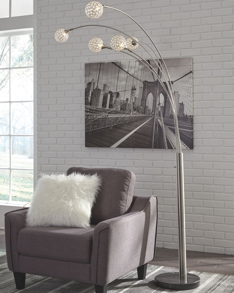 Winter - Silver Finish - Metal Arc Lamp - JaxCo Furniture