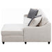 Mcloughlin - Upholstered Sloped Arm Sectional Sofa - Platinum - JaxCo Furniture