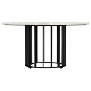 Haven - Round Genuine White Marble Top Table - JaxCo Furniture