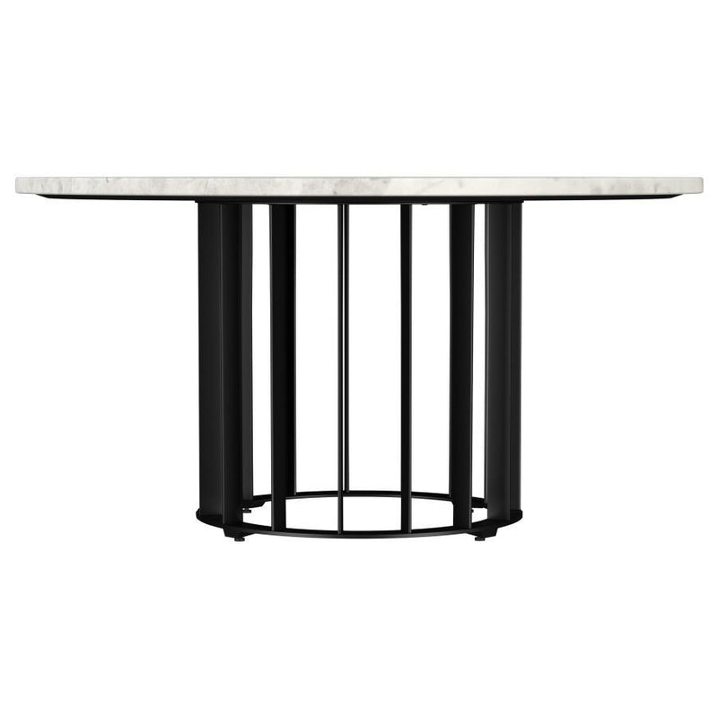 Haven - Round Genuine White Marble Top Table - JaxCo Furniture