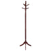 Riona - 6 Hook Freestanding Wood Coat Rack Hat Hanger - Merlot - JaxCo Furniture