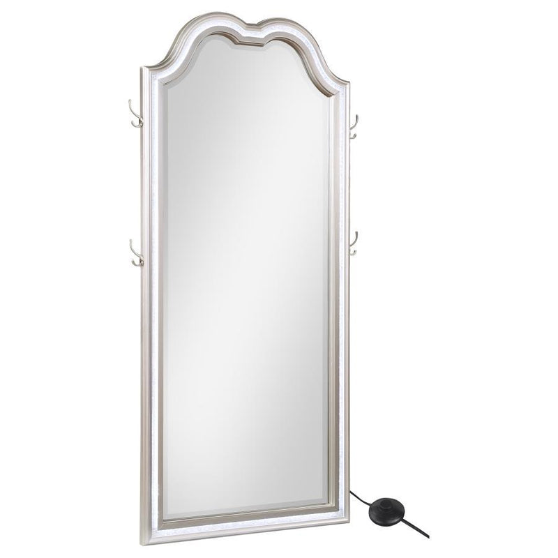 Evangeline - Full Length LED Light Floor Mirror - Silver Oak - JaxCo Furniture