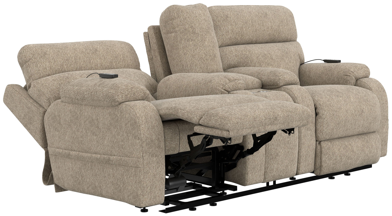 Regenerator - Dual Lift Power Headrest Console Loveseat With CR3 Heat/Massage/Lumbar/Zero Gravity