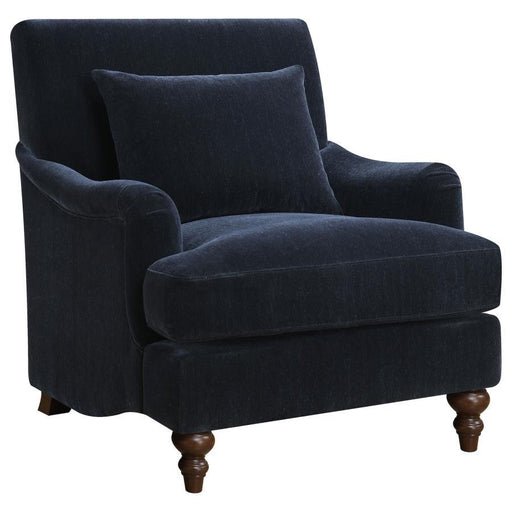 Frodo - Upholstered English Arm Accent Chair - Midnight Blue - JaxCo Furniture