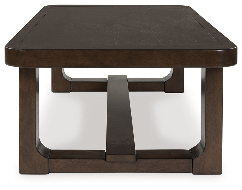 Breckington - Dark Brown - Rectangular Cocktail Table - JaxCo Furniture