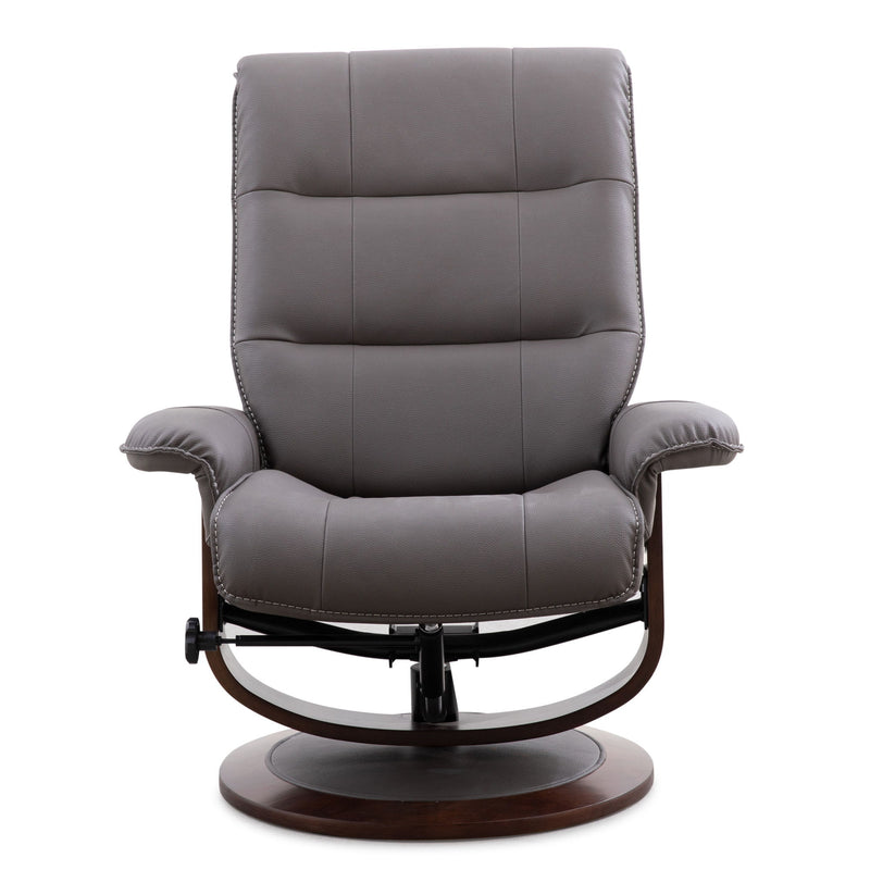 Knight - Manual Reclining Swivel Chair and Ottoman - JaxCo Furniture