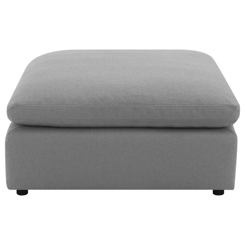 Raleigh - Boucle Upholstered Ottoman - Gray - JaxCo Furniture