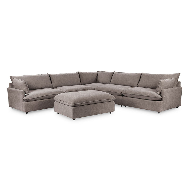 Caplan - 6 Piece Modular Sectional With Ottoman - JaxCo Furniture