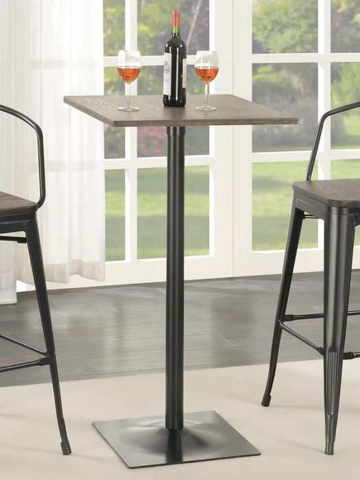 Cavalier - Square Pub Height Bistro Bar Table - Dark Elm - JaxCo Furniture