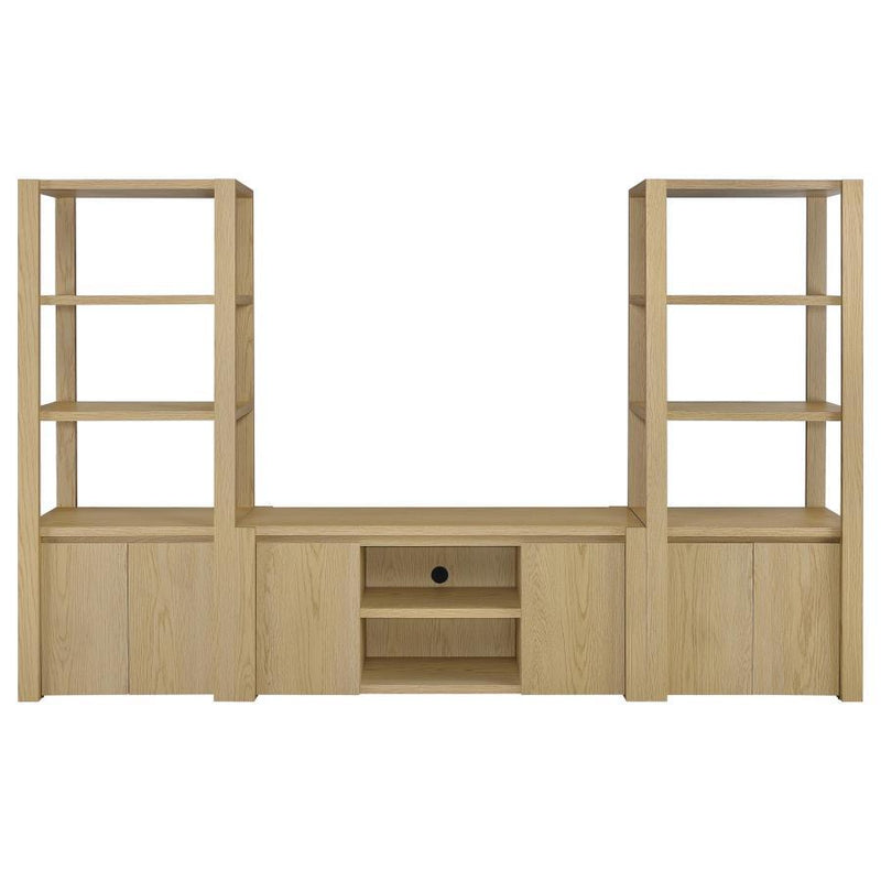 Laurelton - 3 Piece Entertainment Center TV Stand - Light Oak - JaxCo Furniture