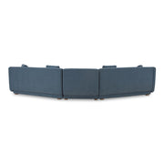 Fraser - 3 Piece Modular Sectional With Slipper - Deep Blue - JaxCo Furniture