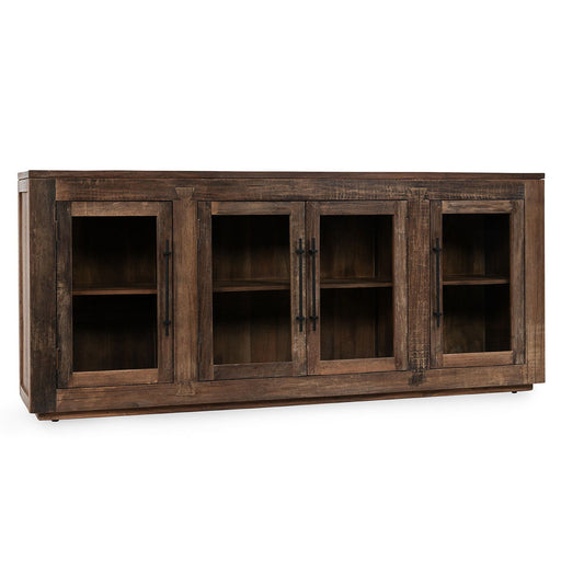 Jett - Reclaimed Wood 4 Door Cabinet - Natural - JaxCo Furniture