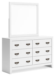 Binterglen - White - Dresser And Mirror - JaxCo Furniture
