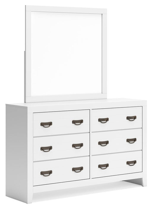 Binterglen - White - Dresser And Mirror - JaxCo Furniture