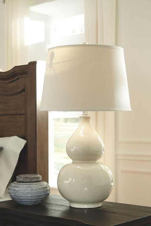Saffi - Cream - Ceramic Table Lamp - JaxCo Furniture