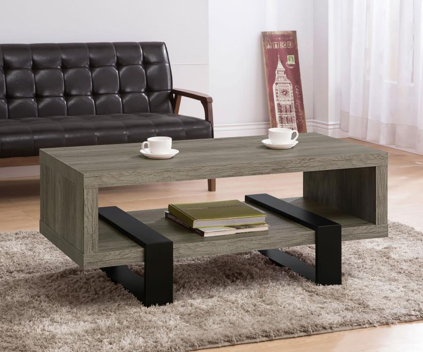 Dinard - Engineered Wood Coffee Table - Gray Driftwood - JaxCo Furniture