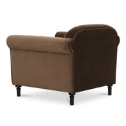Harmony - Fabric Accent Chair - Dark Brown - JaxCo Furniture
