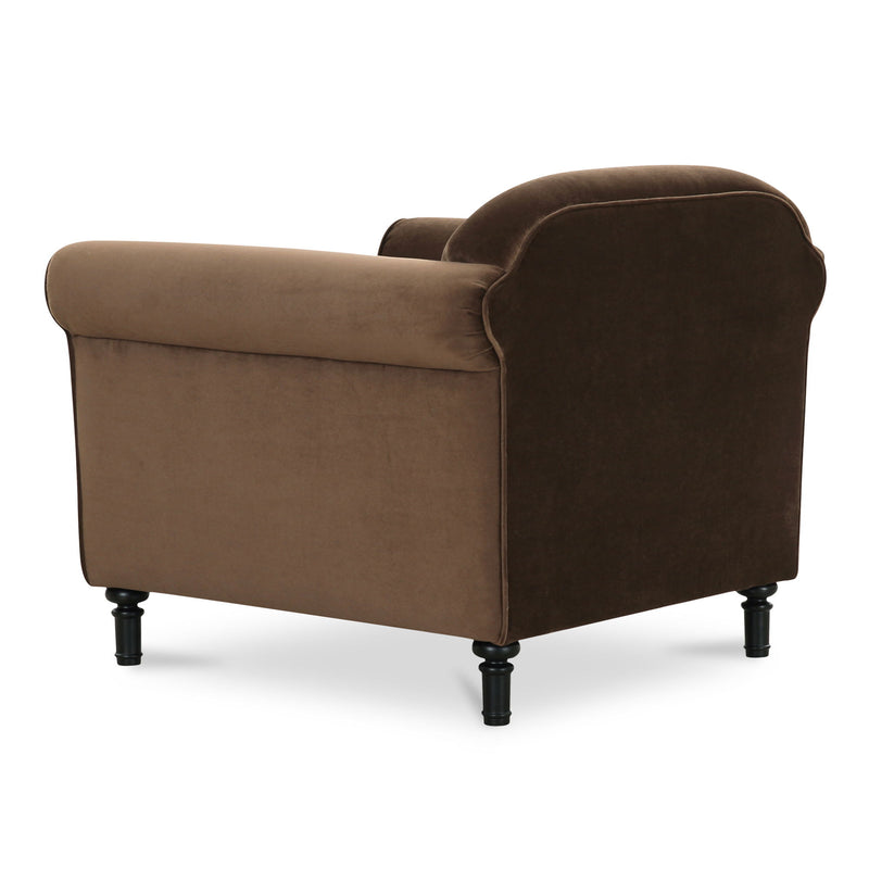 Harmony - Fabric Accent Chair - Dark Brown - JaxCo Furniture
