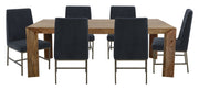 Crossings - Rectangular Dining Table With 6 Upholstered Chairs - JaxCo Furniture