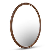 Alcott - Accent Oval Mirror - Dark Brown - JaxCo Furniture