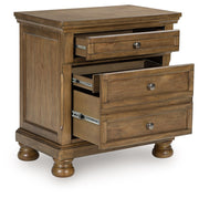 Feddinger - Medium Brown - Two Drawer Night Stand - JaxCo Furniture