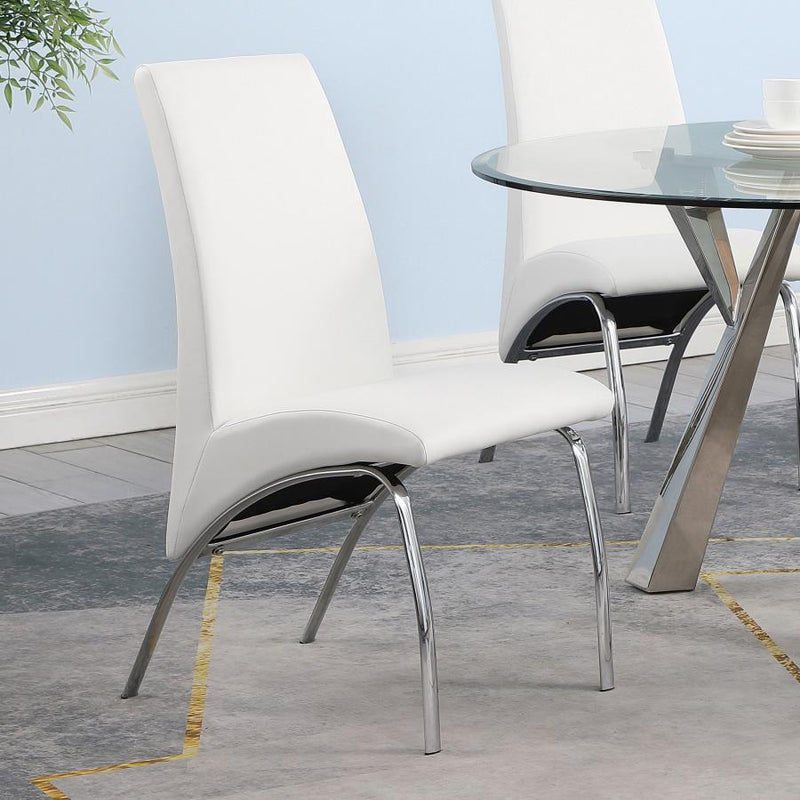 Bishop - Upholstered Dining Side Chair (Set of 2) - White - JaxCo Furniture