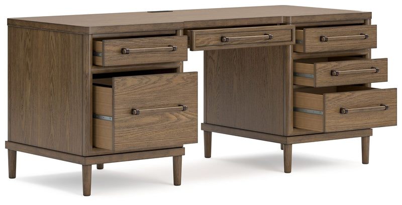 Roanhowe - Brown - Home Office Desk - JaxCo Furniture