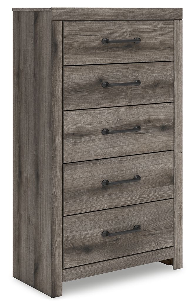 Graystorm - Brown Gray - Five Drawer Chest - JaxCo Furniture