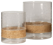 Eudocia - Clear - Candle Holder Set (Set of 2) - JaxCo Furniture