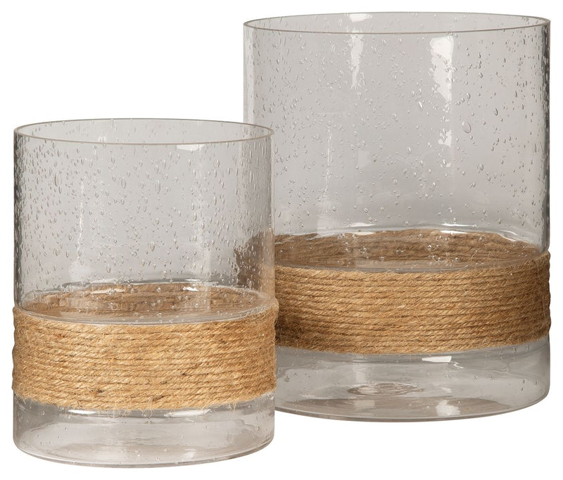 Eudocia - Clear - Candle Holder Set (Set of 2) - JaxCo Furniture