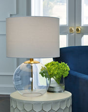 Samder - White - Glass Table Lamp - JaxCo Furniture