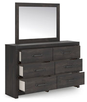 Hollivern - Dark Gray - Dresser And Mirror - JaxCo Furniture