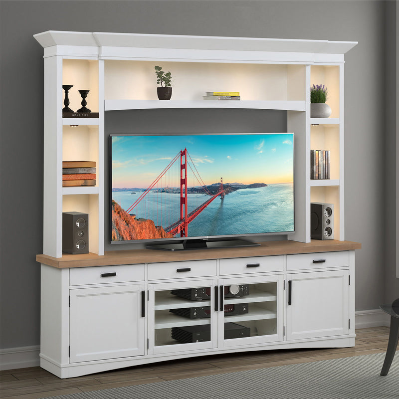 Americana Modern - TV Console with Hutch and LED Lights - JaxCo Furniture