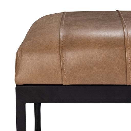 Madeleine - Leather Bench - Taupe - JaxCo Furniture
