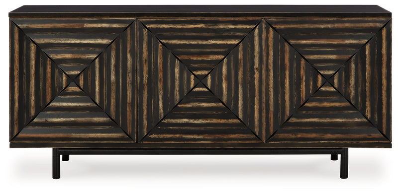 Fair Ridge - Distressed Black - Accent Cabinet - JaxCo Furniture