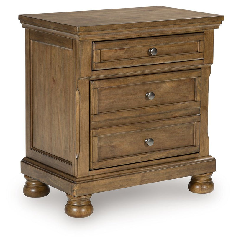 Feddinger - Medium Brown - Two Drawer Night Stand - JaxCo Furniture