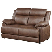 Ellington - Upholstered Padded Arm Loveseat - Dark Brown - JaxCo Furniture