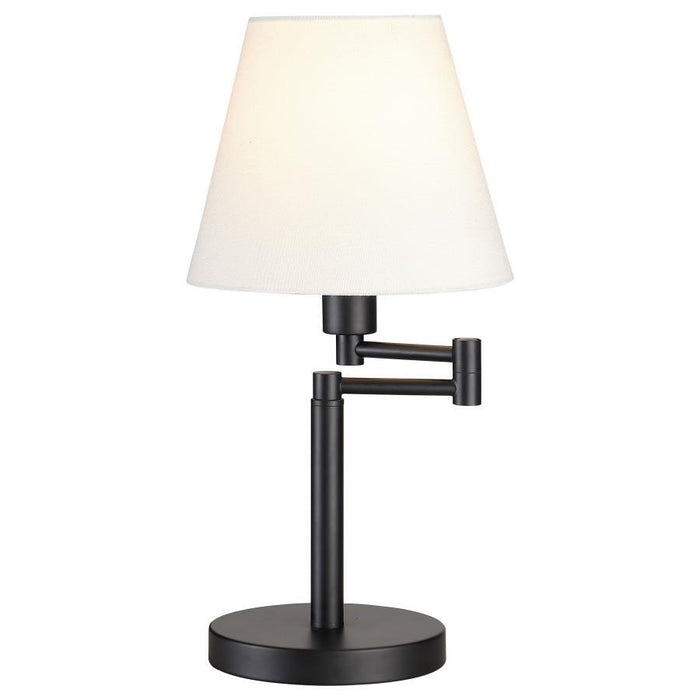 Colombe - Empire Shade Swing Arm Table Lamp - Black - JaxCo Furniture