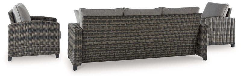 Oasis Court - Gray - Sofa, Chairs, Table Set (Set of 4) - JaxCo Furniture